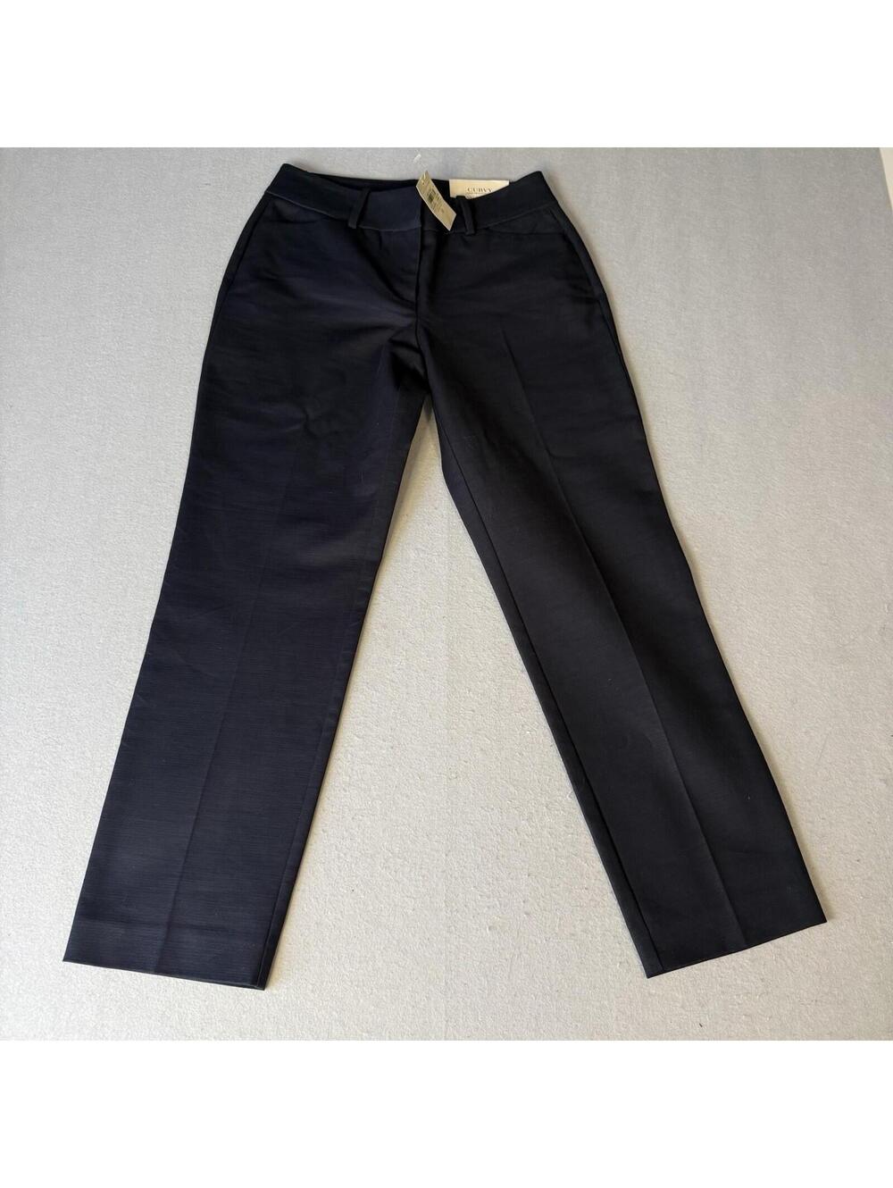 Ann Taylor Curvy Ankle Dress Pants Women’s Size 0 Dark Navy Stretch Career NWT